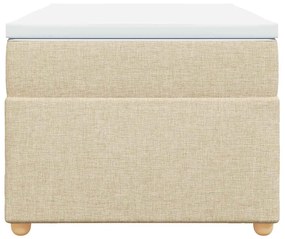 vidaXL Κρεβάτι Boxspring με Στρώμα Κρεμ 100 x 200 εκ. Υφασμάτινο