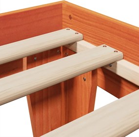 vidaXL Σκελετός Κρεβ. Χωρίς Στρώμα Καφέ Κεριού 90x200 εκ Μασίφ Πεύκο