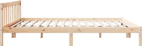 vidaXL Πλαίσιο Κρεβατιού Μακρύ Χωρίς Στρώμα 180x210 εκ Μασίφ Πεύκο