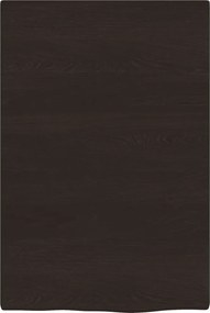 vidaXL Πάγκος Μπάνιου Σκούρο Καφέ 40x60x2 εκ. Επεξ. Μασίφ Ξύλο