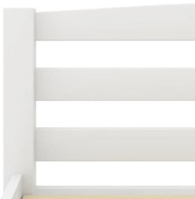 vidaXL Πλαίσιο Κρεβατιού Λευκό 160 x 200 εκ. από Μασίφ Ξύλο Πεύκου