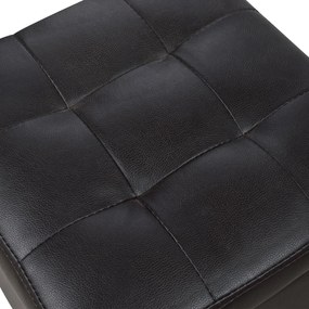 Σκαμπό CUBE με Αποθηκευτικό χώρο και PU Καφέ 36,5x36,5x36Υ εκ. 36.5x36.5x36 εκ.