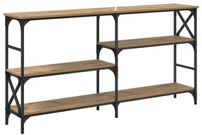 vidaXL Τραπέζι κονσόλας με ράφι Artisan Oak 150 x 29 x 76,5 εκ