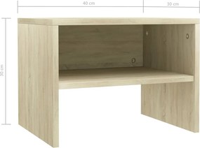 vidaXL Κομοδίνα 2 τεμ. Sonoma Δρυς 40 x 30 x 30 εκ. από Επεξ. Ξύλο