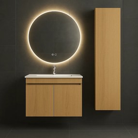 Lucia Led 80 MDF - Έπιπλο Μπάνιου Με Νιπτήρα &amp; Καθρέπτη - 112