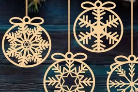 Σετ των 3 Intra απο ξύλο plywood 3mm-4mm πάχος ΧΡΙΣΤΟΥΓΕΝΝΙΑΤΙΚΑ ΣΤΟΛΙΔΙΑ κοπής με λέιζερ Δίασταση 8x8 cm INTRAFABR-84385393