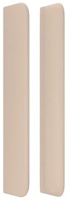 vidaXL Κεφαλάρι με Πτερύγια Καπουτσίνο 83x16x118/128 εκ. Συνθ. Δέρμα