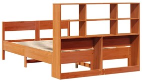 vidaXL Κρεβάτι Βιβλιοθήκη Χωρίς Στρώμα 120x200 εκ Μασίφ Ξύλο Πεύκου