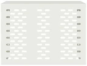 vidaXL Κάλυμμα κλιματιστικού Λευκό 110 x 50 x 80 cm Ατσάλι