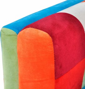 vidaXL Πολυθρόνα Cube με Σχέδιο Patchwork και Πόδια Χρωμίου Υφασμάτινη