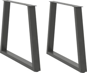 vidaXL Πόδια Τραπεζαρίας Σχήματος V 2 τεμ. Ανθρακί 70x(72-73,3) εκ. Ατσάλι