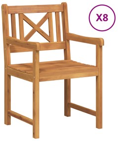 vidaXL Καρέκλες  8 τεμάχια 56x55.5x90 εκ. από Μασίφ Ξύλο Ακακίας