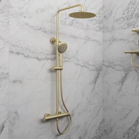 Orabella Imperial Column 10239 Brushed Gold - Στήλη ντους με μπαταρια 2 εξοδων