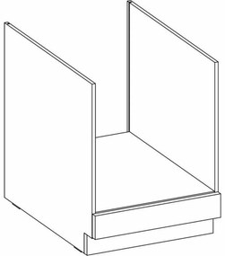 Ντουλάπι φούρνου Γκρι 60 x 51,6 x 85 cm