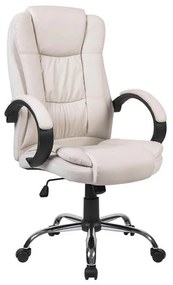 Office Chair 2043 Fylliana White PU Leather 63.5*68*121 cm