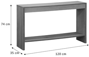 Κονσόλα Focused pakoworld MDF φυσικό 120x35x74εκ