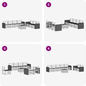 vidaXL Σετ Καναπέ 8 pcs Στερεό Ξύλο Ακακίας