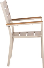ΠΟΛΥΘΡΟΝΑ ΑΛΟΥΜΙΝΙΟΥ SAGA HM5981.04 ΣΑΜΠΑΝΙ-POLYWOOD ΣΕ ΦΥΣΙΚΟ 55x55x86Υεκ.