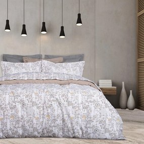 Κουβερλί 9624 Happy White-Spaghi-Grey Das Home Single 160x240cm 100% Cotton