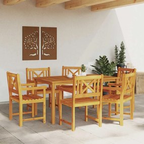 vidaXL Καρέκλες Κήπου 6 pcs Φυσικό Στερεό Ξύλο Ακακίας
