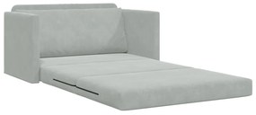 vidaXL Καναπές Κρεβάτι 2-σε-1 Ανοιχτό Γκρι 124x204x61 εκ. Βελούδο