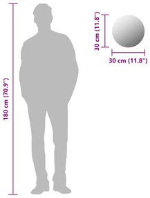 vidaXL Καθρέφτης Στρογγυλός 30 εκ. Γυάλινος Χωρίς Πλαίσιο