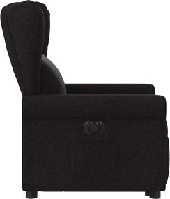 vidaXL Πολυθρόνα Ηλεκτρική Ανακλινόμενη με Ανύψωση Μαύρη Υφασμάτινη