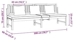 ΚΑΝΑΠΕΣ ΚΡΕΒΑΤΙ 200X60X75 ΕΚ. ΜΑΣΙΦ ΑΚΑΚΙΑ ΜΕ ΚΡΕΜ ΜΑΞΙΛΑΡΙ 312144