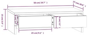 Βάση Οθόνης 50 x 27 x 15 εκ. από Μασίφ Ξύλο Πεύκου 813954
