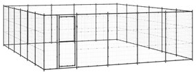 Κλουβί Σκύλου Εξωτερικού Χώρου 36,3 μ² από Ατσάλι - Μαύρο