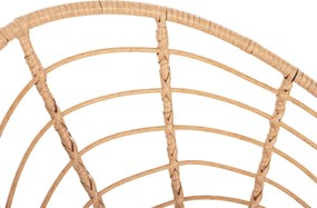 ΠΟΛΥΘΡΟΝΑ ΤΥΠΟΥ ΦΩΛΙΑ ΜΕΤΑΛΛΙΚΗ ALLEGRA HM5458.11 ΜΕ WICKER ΜΠΕΖ 73x78x88Υεκ.