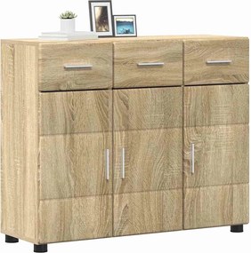 vidaXL Πλαϊνό γραφείο με ράφι FLORIN Δρύς Sonoma 88,5 x 30,5 x 73 εκ