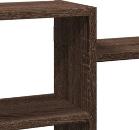 vidaXL Ραφιέρα Τοίχου Καφέ Δρυς 129x18x42 εκ. από Επεξεργασμένο Ξύλο