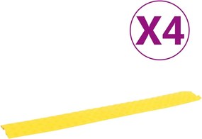 vidaXL Προστατευτικά Κανάλια Καλωδίων Κίτρινα 4 τεμ. 98,5 εκ.