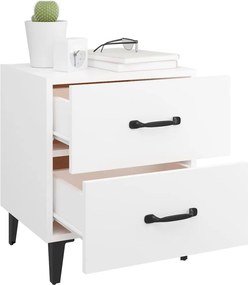 vidaXL Κομοδίνα 2 τεμ. Λευκά 40 x 35 x 47,5 εκ.
