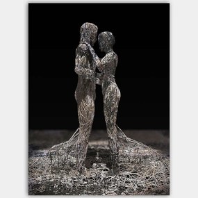 Πίνακας Καμβάς 441HPE1618 70x100cm Multi Wallity Κάθετοι Wood, Canvas