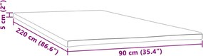 vidaXL Ανώστρωμα 90x220x5 εκ.