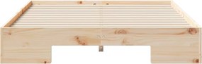 vidaXL Σκελετός Κρεβατιού Καφέ 140 x 190 cm