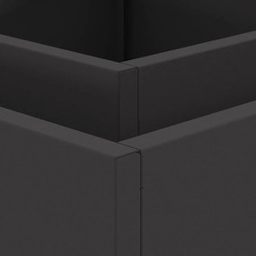vidaXL Φωτιά Μαύρο 60 x 60 x 30 cm Ατσάλι
