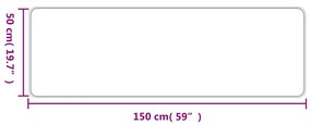 vidaXL Χαλί Διάδρομος Εμφάνιση Σιζάλ Platina 50x150 εκ.