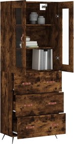 vidaXL Ντουλάπι Καπνιστή Δρυς 69,5x34x180 εκ. από Επεξεργασμένο Ξύλο