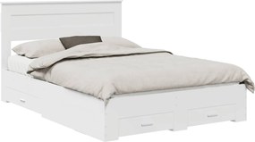 vidaXL Σκελετός Κρεβατιού Λευκό 160 x 200 cm Επεξεργασμένο ξύλο