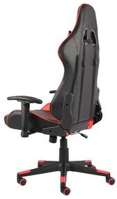vidaXL Καρέκλα Gaming Περιστρεφόμενη Κόκκινη PVC
