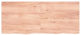 vidaXL Ράφι Τοίχου Ανοιχτό Καφέ 120x50x(2-4)εκ. Επεξ. Μασίφ Ξύλο Δρυός