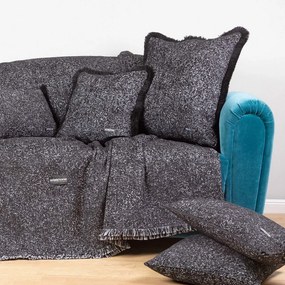 Ριχτάρι Parnassos Black-Grey Aslanis Home Τριθέσιο 180x300cm Cotton,Polycotton