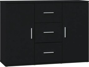 vidaXL Ντουλάπι Μαύρο 91 x 29,5 x 65 εκ. από Επεξεργασμένο Ξύλο
