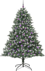 vidaXL Τεχνητό Χριστουγεννιάτικο Δέντρο με 300 LED Πράσινο 210 cm