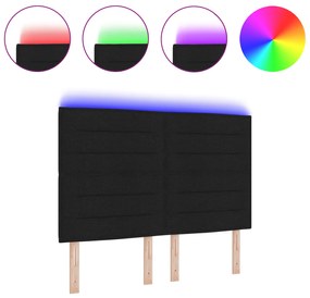 vidaXL LED Κεφαλάρι Γραμμών Μαύρο 72 εκ Ύφασμα