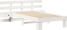vidaXL Σκελετός Κρεβατιού Λευκό 80 x 200 cm Στερεά ξυλεία πεύκου