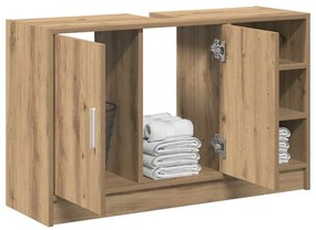 vidaXL Ντουλάπι Νιπτήρα με αποθήκευση Artisan Oak 90 x 29 x 55 εκ.